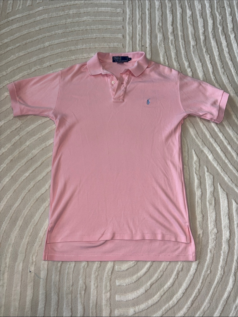 Ralph Lauren Light Pink Polo Shirt with Embroidered Pony